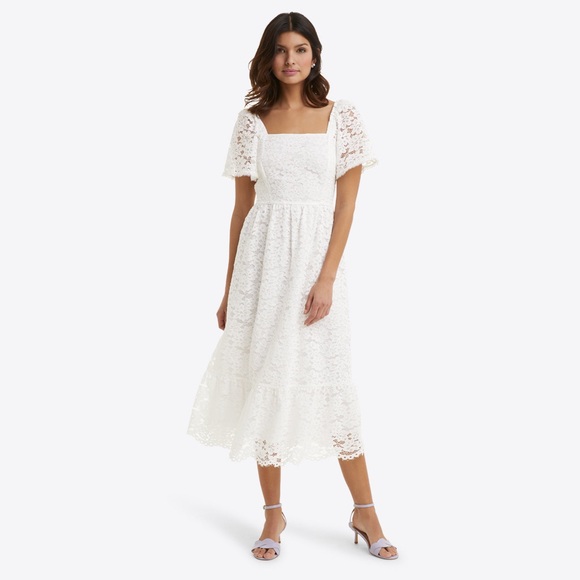 Draper James Short Sleeve Carrie Midi Dress in Lace - Picture 2 of 4